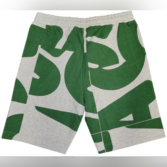 Last one ‼️Men’s Lacoste Grey Chine/Green Bold Logo Shorts - Picture 2 of 4